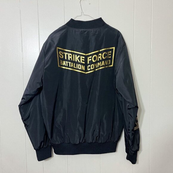 New ORIGINAL DELUXE Men's Bomber Black Jacket Size M - Picture 2 of 7